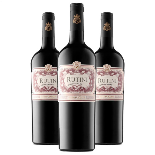 Vino Rutini Cabernet Malbec Tinto - Pack X3