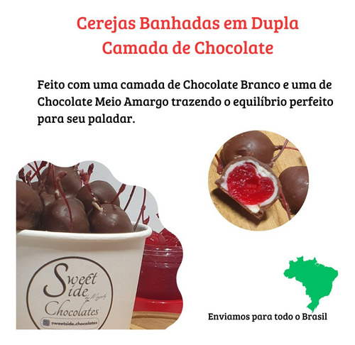 Bombons De Cerejas C/ Chocolate Zero Lactose Tipo Franui 96g