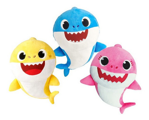 Baby Shark Peluche Musical 30cm Mommy Daddy Ó Baby Edu Full