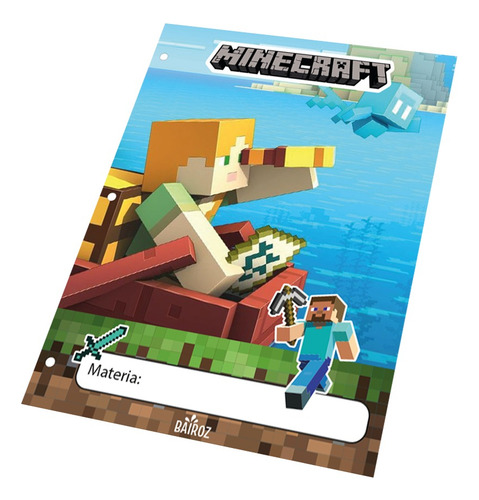 Separador Materias Caratula C/organizador N°3 X6 Minecraft