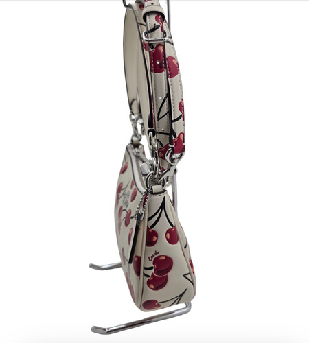 Bolsa Coach Teri Cerezas Crema Cerezas Níquel Crema