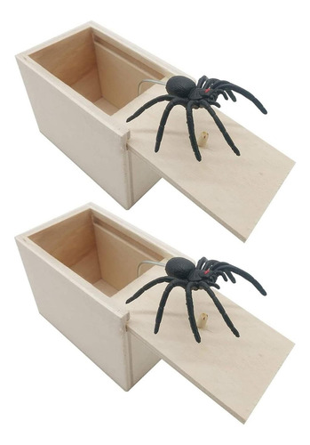 S Genérico 2 Piezas Caja Con Araña Broma Caja Araña Broma