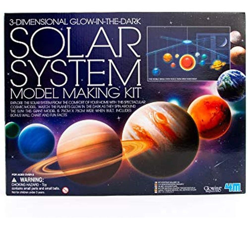 4m 3d Glow-in-the-dark Solar System Mobile Making Kit - Diy 