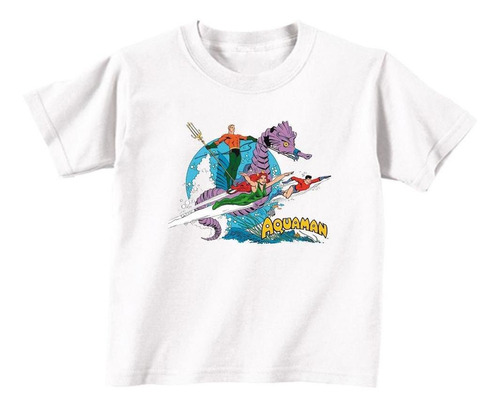 Remeras Infantiles Aquaman Dc Comics |de Hoy No Pasa| 7