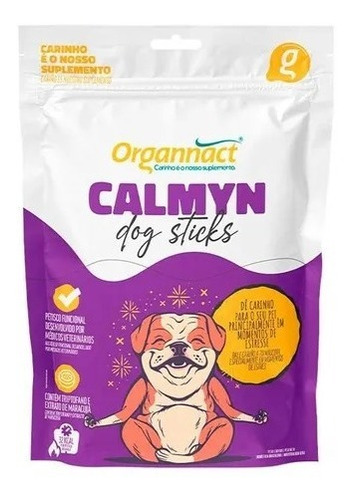 Palitos Organnact Calmyn Dog Sticks 160g Original Com Nota