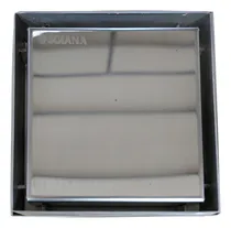 Comprar Solana Coladera Cuadrada Doble Vista de 10x10cm de Acero Inoxidable Modelo Aster \u002F Coladera Silver de Lujo Para Baño o Exteriores con Vista Invisible y Rejilla Anti-Olores