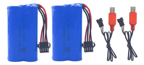 Sea Jump 2 Unids 7.4 V 1200 Mah Sm-4p Plug Bateria Recargabl