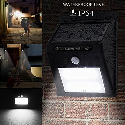 Lámpara Led De Energía Solar Con Sensor De Luz Y Movimiento