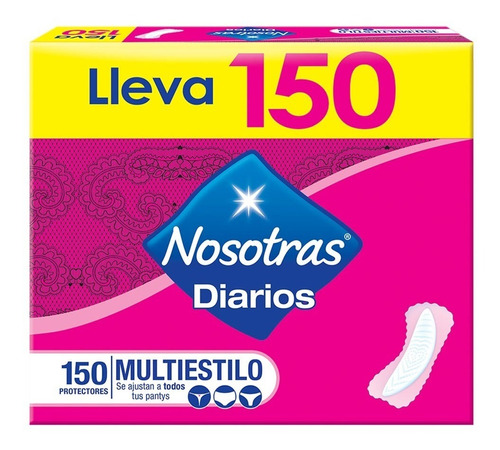 Protectores Diarios Nosotras Multiestilo 150 Unidades