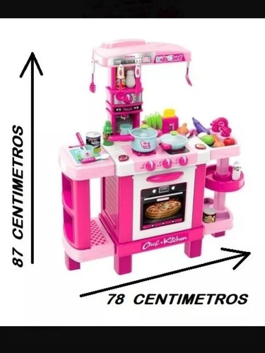 Cocinita Grande Niñas Juguete Horno Luz Y Sonido