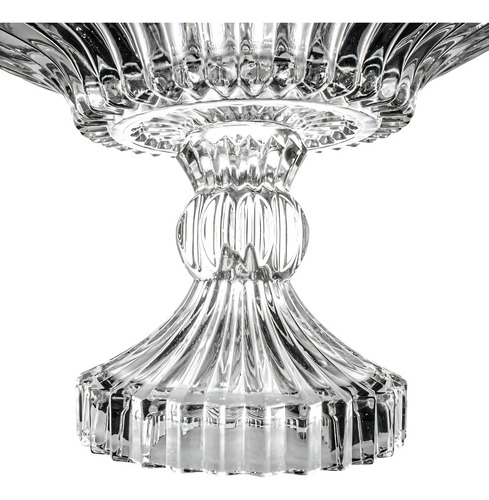 Fruteira De Mesa Em Vidro Com Pé Brasilia 28cm - City Glass Cor Transparente