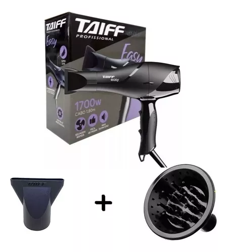 Kit Taiff Secador Easy 1700w Profissional Difusor De Cachos