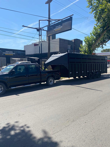 Trailer Cuello Cigueña Triple Eje 16 Caballos Homologado