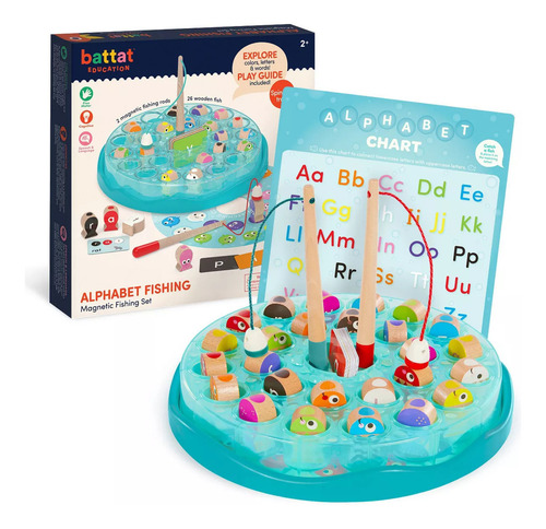 Juego Pesca Magic Imantado Aprende Colores Letras Battat Education