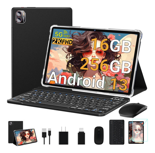 Tablet 10.36'' 256+16gb Ram Android 13 5g-wifi Teclado Bt5.0
