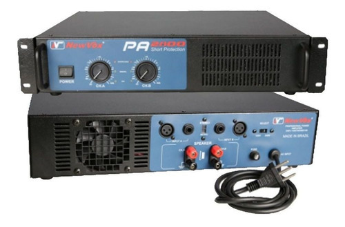 Amplificador Potência Pa 2800 1400w Rms Profissional New Vox Cor Preto Potência de saída RMS 1400 W