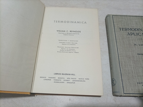 Libro. Termodinámica. Termodinámica Aplicada (Usado)