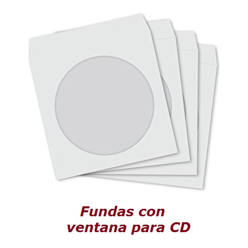  Sobre De Papel Para Cd/dvd Con Solapa Paq.