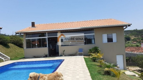 Imagem 2 de 26 de Excelente Chácara Em Guararema Com Casa Térrea Com 03 Dormitórios , Sendo 01 Suíte - Piscina - Churrasqueira - Pomar - Quarto De Hóspede - Vista Panorâmica - Sp - Ch0004_asi
