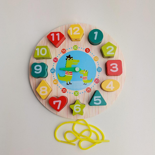 Sensory Busy Boards Accesorios Reloj Con Cuentas De Madera