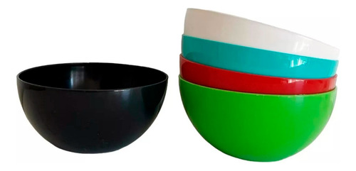 Combo X4un Bowls 17cm 1.3l Plástico Irrompible Carol Colores