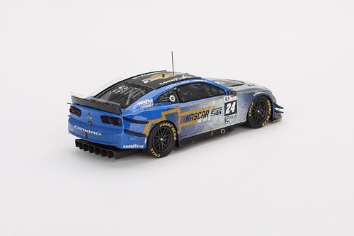 Miniatura Chevrolet Camaro Nascar Sujo Le Mans 2023 1/43 Tsm Azul