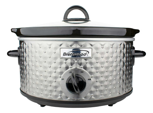 Olla De Cocción Lenta Brentwood Diamond 3.3 L  Acero Inox