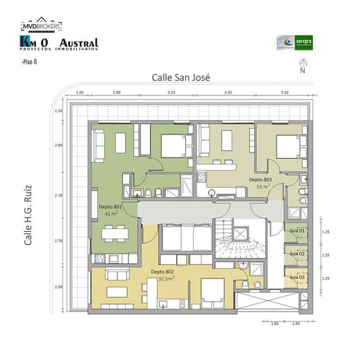 Imagen 15 de 16 de Km 0 Austral | 801 Apartamento 1 Dormitorio En Venta En Centro (montevideo) | Piso Alto Con Box | Gran Terraza Y Parrillero