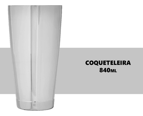 Coqueteleira Em Inox Barpro Com Peso 28oz / 840ml