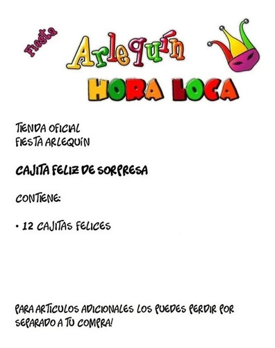 Cajita Feliz Sorpresas X12und La Granja