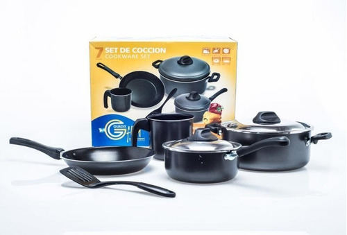 Bateria De Cocina 9 Piezas Teflon Antiadherente Guadix 007