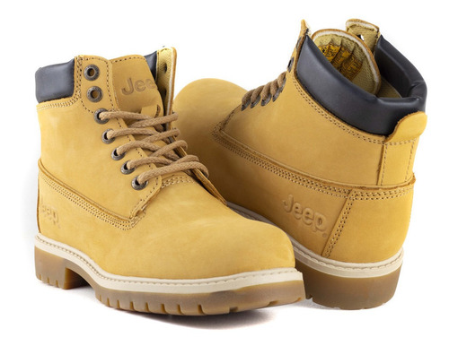 Imagen 1 de 2 de Botas Para Hombre Jeep Miel 3801 Cómodo 100% Original