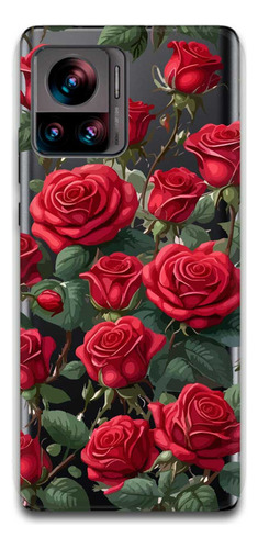 Funda Rosa D Transparente Para Motorola Rosas Para Moto G35 5g