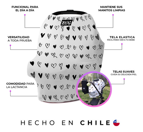 Cobertor Cubre Huevito Multiuso 5 En 1 Baby Muu Corazon Rosa