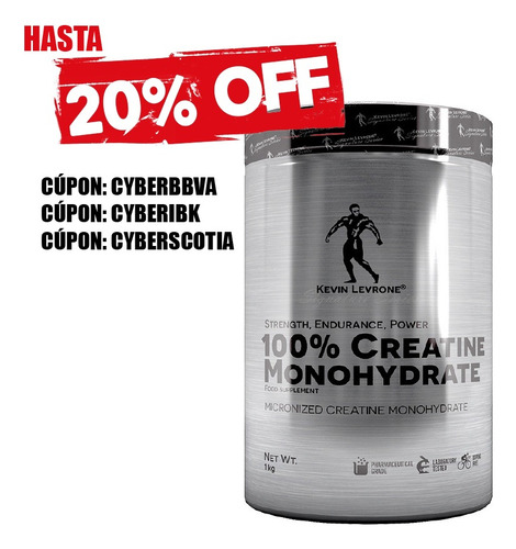 Imagen 3 de 4 de Creatina Pura Monohidratada Y Micronizada Kevin Levrone 1kg
