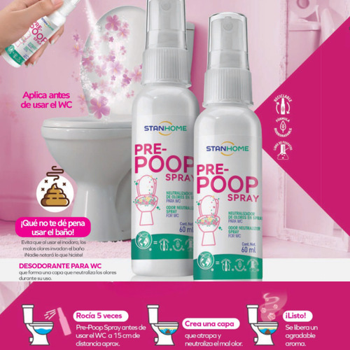 Pre-poop Neutralizador De Aroma En Spray Para Wc Stanhome