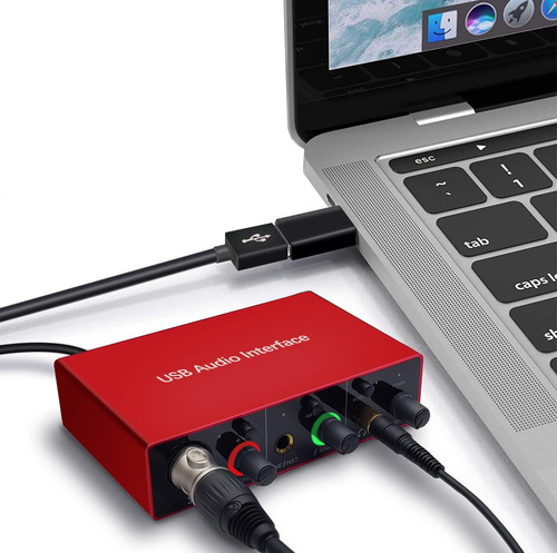 Interfaz De Audio Usb Con Pre Xlr De Micrófono, Interfaz De