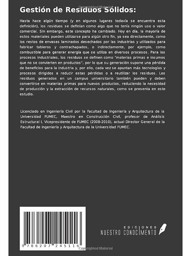 Gestion De Residuos Solidos:: Un Estudio De Caso En Un Campu
