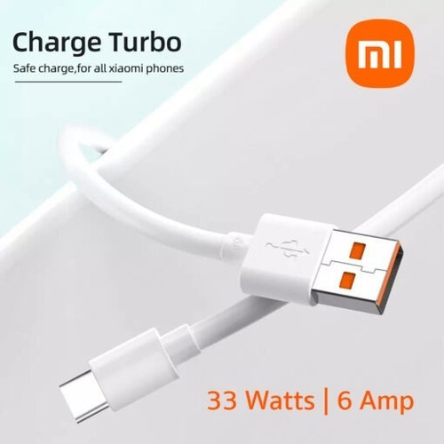 Cargador Xiaomi Turbo Carga 67w Tipo C Original Cable 5a