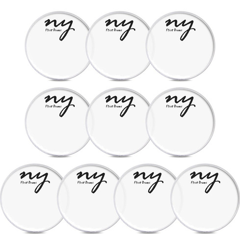 Kit 25 Peles Leitosas Translucidas Para Bateria 22 New York Cor Branco