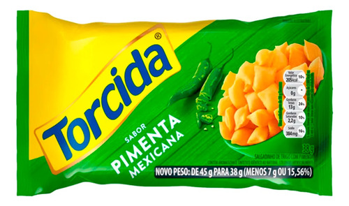 Snack Torcida Sabor Pimienta Mexicana 38g Importado Brasil