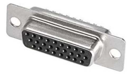 Uxcell D-sub Conector Db26 Enchufe Hembra De 26 Pines 3-fila