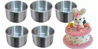 Set 5 Moldes 10cm Para Pastel Flan Chese Cake Reposteria