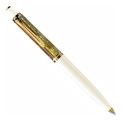 Caneta Esferográfica Pelikan K400 Tort White Belíssima Cor da tinta Opcional Cor do exterior Branco e Dourado