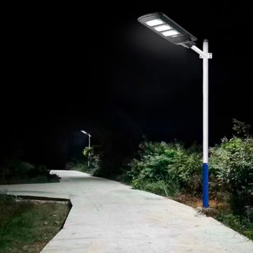 Luminaria Led Poste Detroit Solare 6500k 120w Ip65 - Avant Preto Branco-frio