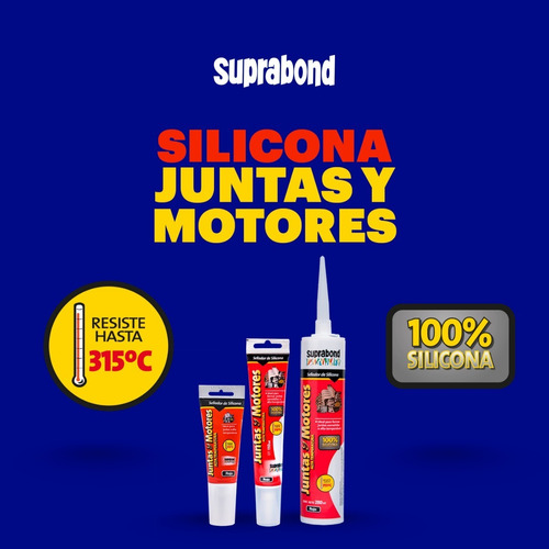 Sellador Suprabond Silicona Para Alta Temperatura Pomo 60ml