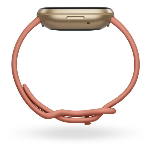 Imagen 3 de 4 de Smartwatch Fitbit Versa 3 1.58" caja de aluminio anodizado soft gold aluminum malla pink clay de elastómero y aluminio anodizado FB511