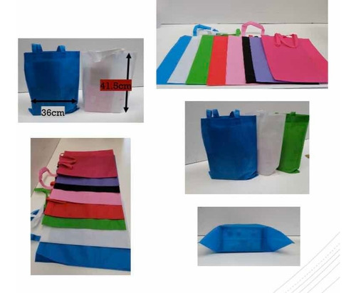Bolsa Ecológica Reutilizable Colores 41.5x36 Cm (48 Pz)