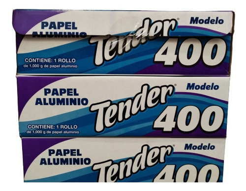 Papel Aluminio Maxima Tender Mod 400 1300 Gr Caja 6 Piezas 