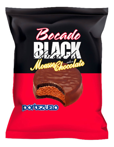 Bocado Alfajor Black Portezuelo Relleno Con Mousse Chocolate